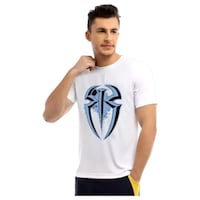 Picture of Men's Printed Half Sleeves T-shirt, MFB0937926, White, Set of 2