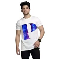 Picture of Men's P Printed Half Sleeves T-shirt, MFB0937190, White