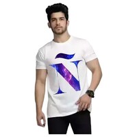 Picture of Men's N Printed Half Sleeves T-shirt, MFB0937750, White