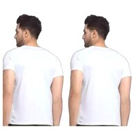 Picture of Men's Printed Half Sleeves T-shirt, MFB0937771, White, Set of 2