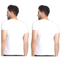 Picture of Men's Printed Half Sleeves T-shirt, MFB0937904, White, Set of 2