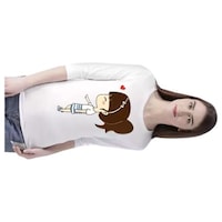 Picture of Women's Cartoon Girl Printed T-shirt, MFB0938139, White