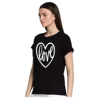 Picture of Women's Love Printed T-shirt, MFB0937951, Black