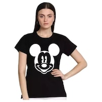 Picture of Women's Mickey Mouse Printed T-shirt, MFB0937957, Black