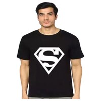 Picture of Men's Superman Logo Printed T-shirt, MFB09380690, Black
