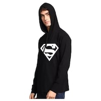 Men's Superman Logo Printed Sweatshirt, MFB0938190, Black