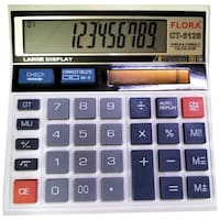 FLORA Desktop Style Calculator, CT-512S, White