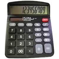 FLORA Multifunction Calculator, FC-912, Black