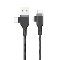 Picture of Wiwu PT06 Platinum Cable 2 In 2 USB And Type-C To Type-C, Black