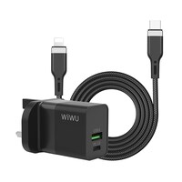 Picture of Wiwu Quick Charge Bundle Type-C To Lightning, 30W - Black