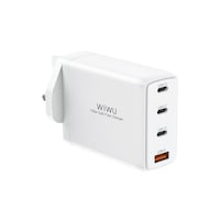 Picture of Wiwu Mini GaN Quick Charger UK PDx3 + QC3.0, 120W - White
