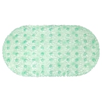Viyakart Non Slip Oval Bath Mat, 70x38cm, Green