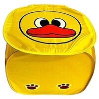 Picture of Viyakart Cartoon Duck Printed Foldable Laundry Basket, 45cm, Yellow