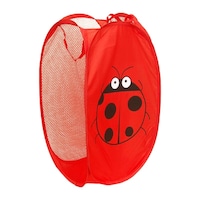 Viyakart Ladybug Printed Laundry Basket, 35x56cm, Red