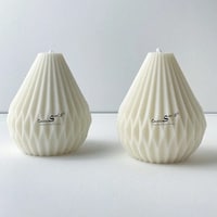 Sapi's Pear Shape Modern Decorative Candle, Pack of 2