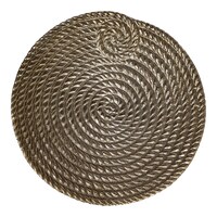 Heritage Touch Brass Antique Rope Platter, 14 x 2cm, Grey