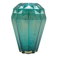 Picture of Heritage Touch Decorative Glass Flower Vase, 8 x 14cm, Teal