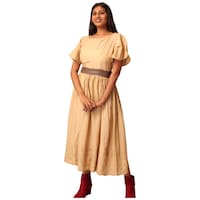 Picture of NIIBHZ Women's Embroidered Hakoba Dress, NIBZ0933365, Beige