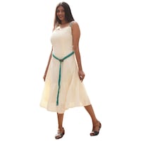 Picture of NIIBHZ Women's Embroidered Belted Hakoba Dress, NIBZ0933360, Off White