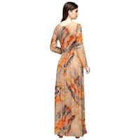 NIIBHZ Women's Printed Angrakha Style Dress, NIBZ0933371