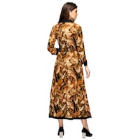 NIIBHZ Women's Printed Collared Dress, NIBZ0933404, Multicolour