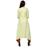 NIIBHZ Women's Striped and Checked Printed Zig Zag Dress, NIBZ0933428, Green