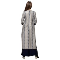 Picture of NIIBHZ Women's Printed Over Lap Kurta with Palazzo Set, NIBZ0933430, Blue, Set of 2