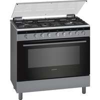 Siemens 5 Burners Gas Cooker with Cooling Fan, Silver, 90 X 60 Cm