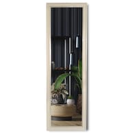 Full Length Mirror with Stand & PVC Frame, 173 x 73cm, Off White
