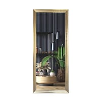 Full Length Mirror with Stand & PVC Frame, 193 x 83cm, Gold