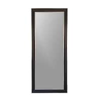 Full Length Mirror with Stand & PVC Frame, 174.5 x 74.5cm, Black & Silver