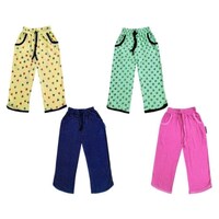 Indiweaves Fashions Girls Printed Cotton Capri 3/4th Pants, Multicolour, Pack of 4