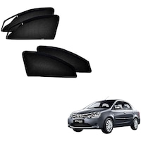 Picture of Kozdiko Car Sunshades with Magnetic Zipper for Toyota Etios, KZDO393349, 4Packs, Black