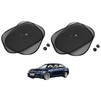 Picture of Kozdiko Chipokoo Car Window Side Sunshade Curtains for BMW 5 Series, 4Sets, Black