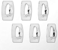 Command 17006 Plastic Mini Hooks and Strips Pack Of 6, Clear