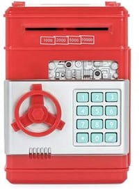 Piggy Bank Safety Electronic Password Chewing Machine for Children Red