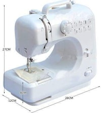 Multi-Functional Mini Household Sewing Machine, White