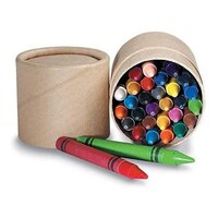 30 Wax Crayons In Carton Tube