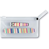 Colourful Manicure Set In Clear Pouch