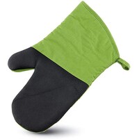 Kitchen Oven Glove In Cotton Material With One Side Rubber Material