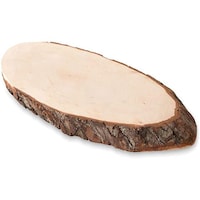 Picture of Medium Size Oval Board With Bark Manufactured In Eu From Adler Wood