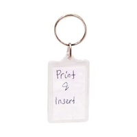 Paper Inserted Acrylic Diy Keyring, Pack of 10Pcs