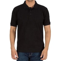 Picture of Sandhu Black Shirt Neck T-Shirt For Unisex