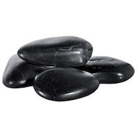 Set Of 4 Stones For Thermal Massage Presented In Cloth Bag