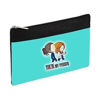 Stylish 600D Polyester Pencil Case, You Are My Person Pic Printed