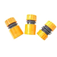 Hylan Garden Water Hose Pipe Fitting Set, 3 pcs, Orange, 1/2 inch