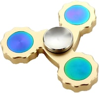 Super Long Standby Metal Tip Helical Gear Side Hand Spinner Gold