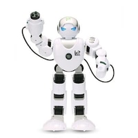 Remote Controlled Super Intelligent Robot Toy for Kids, White & Black