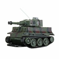 Happy Cow Mini 4-Channel RC Transmitter Tank, Green Camouflage