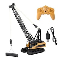 Huina 12 Channel RC Tower Crane, 1585, Yellow & Black